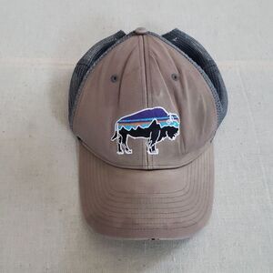 Patagonia Cap Fitz Roy Bison Buffalo Mesh Snapback Distressed Unisex Trucker Hat